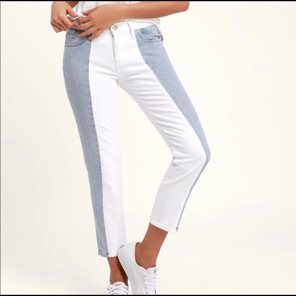 SOLD Levis Premium 501 White Cropped Jeans 27x26